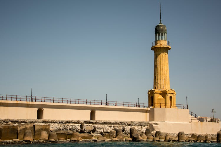 View Of The Montazah Lighthouse In Alexandria, Egypt