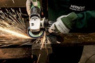 Hitachi White Black Angle Grinder