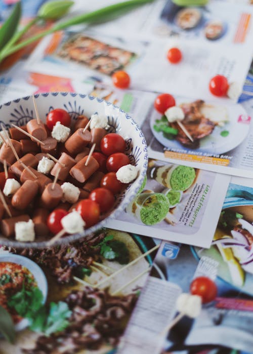 방울 토마토, 보울, 샐러드의 무료 스톡 사진