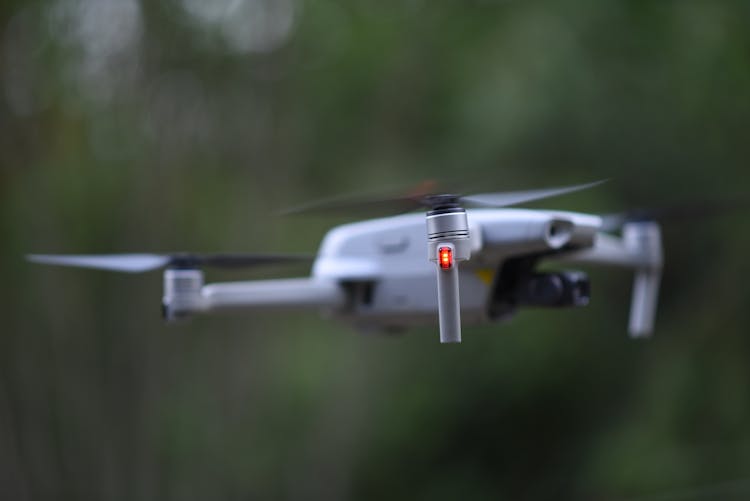 Close-up Of A Flying Drone 