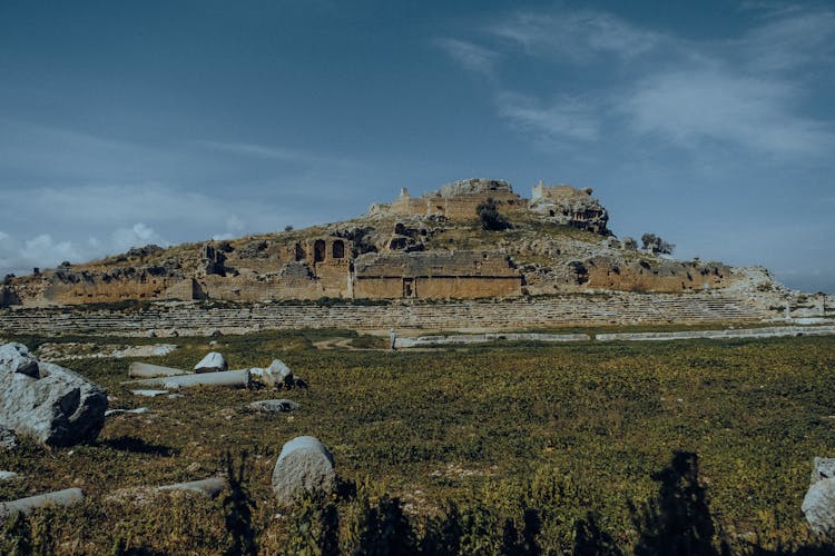 Ancient Ruins On A Hill In Turkey