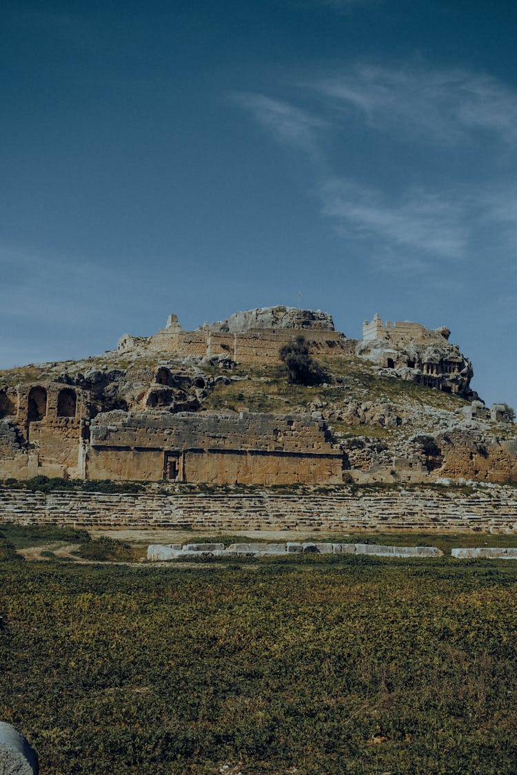 An Ancient Ruins On A Hill