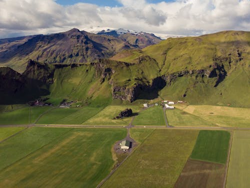 Free stock photo of eyjafjallajokull, farm, fields