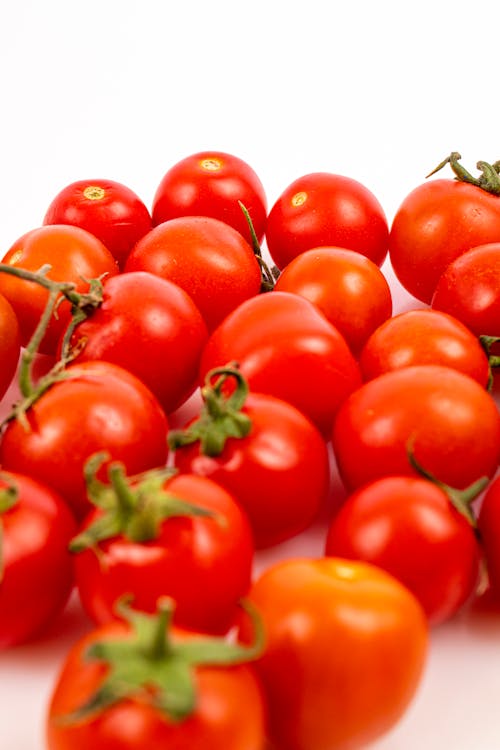 Red Tomatoes on White Background
