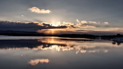 Clouds Reflecting in the Sea Surface