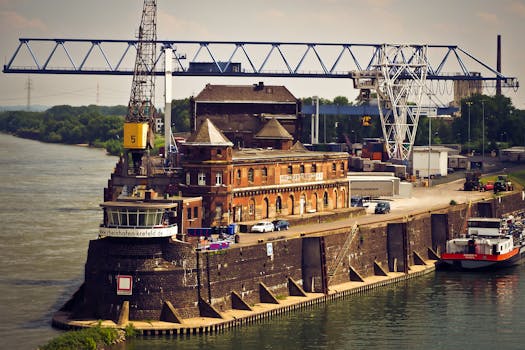 Brown Concrete Building on the Dock