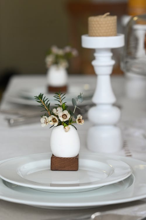 Table Setting with Easter Decor