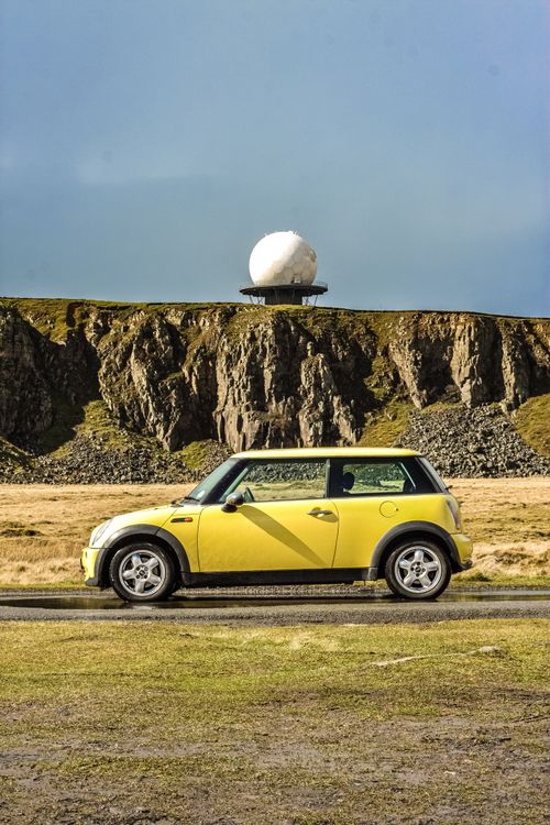 Yellow Mini Cooper on Road · Free Stock Photo