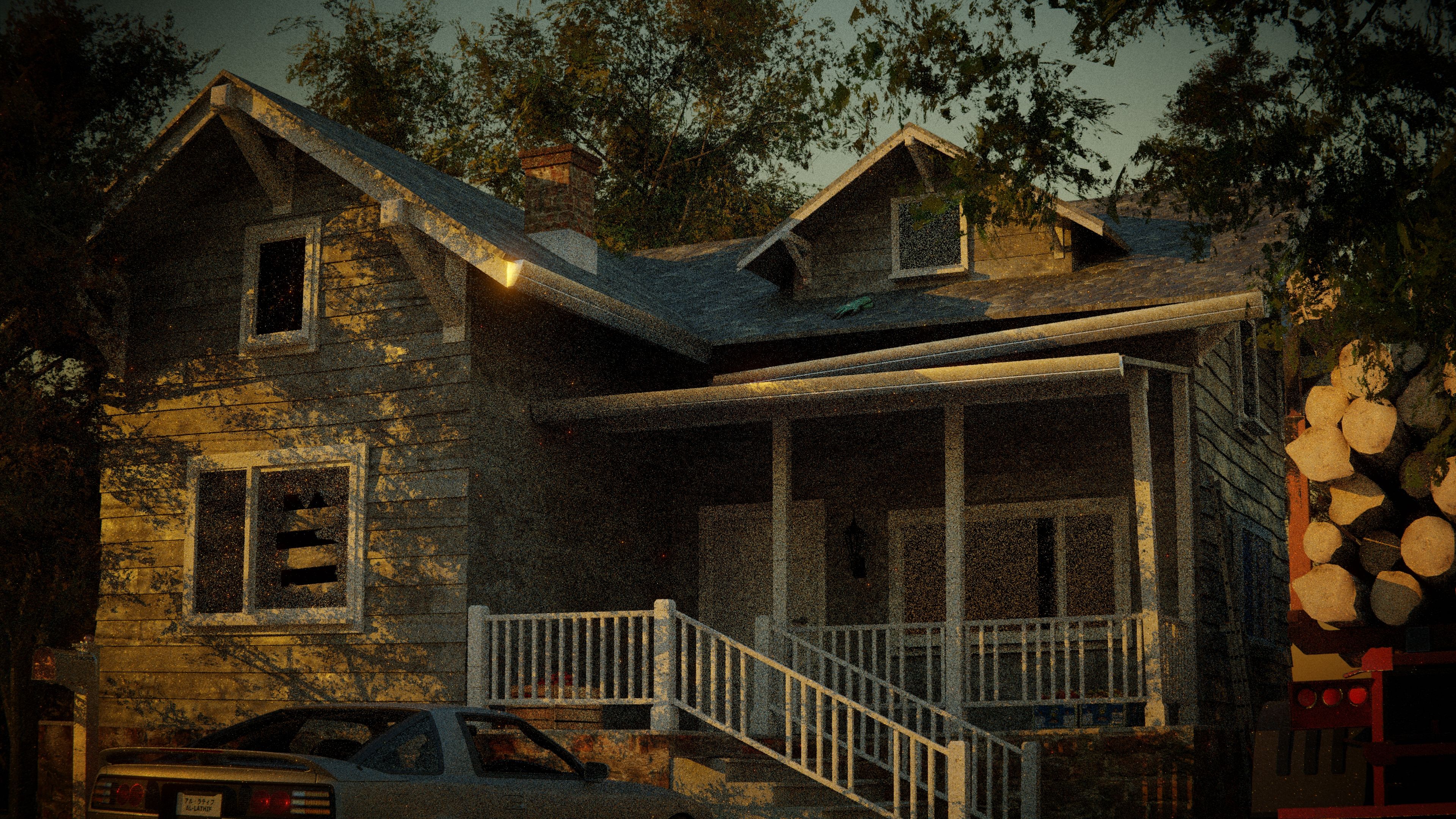 Charming Rustic House at Sunset · Free Stock Photo