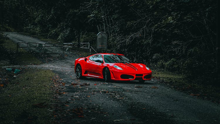 Ferrari Car On Road