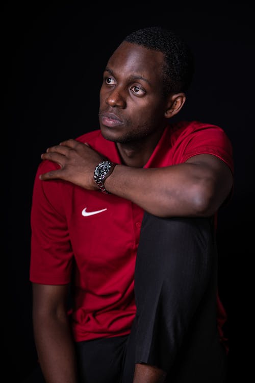 Young Man in Casual Clothes Posing in Studio 