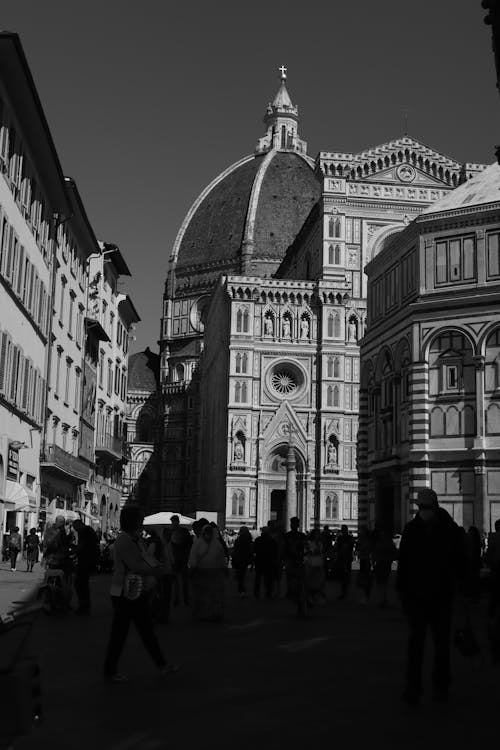 People Walking near Florence Cathedral
