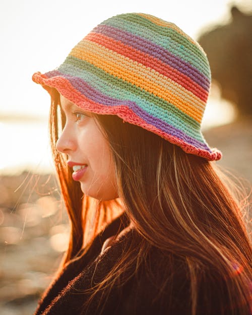 Woman in Colorful Hat