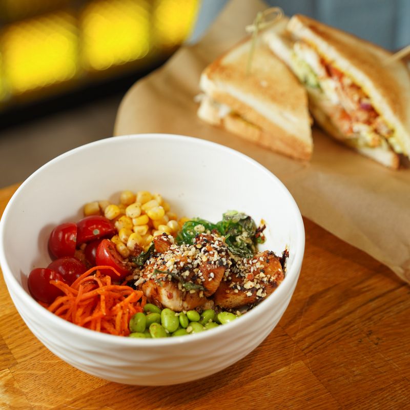 Chicken Salad with Edamame and Ginger Dressing