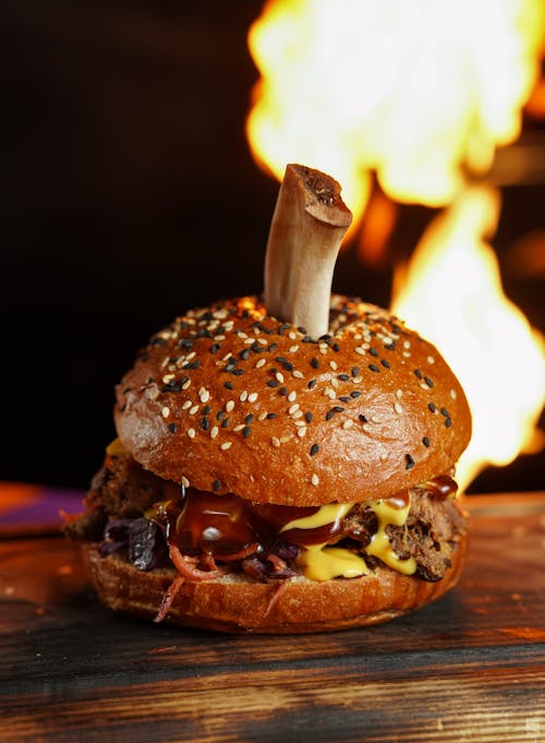 Darmowe zdjęcie z galerii z fast food, fotografia kulinarna, hamburger