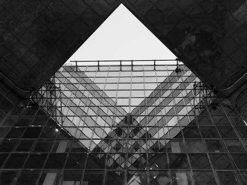 Modern Building Wall in Black and White