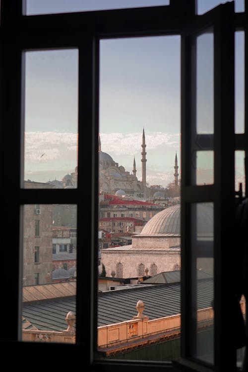 Hagia Sophia behind Window