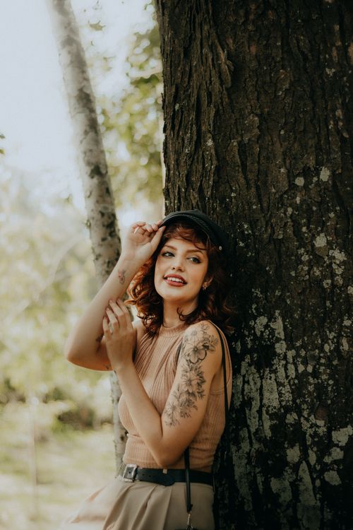 Portrait of Woman under Tree · Free Stock Photo