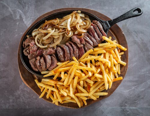 Fries, Meat and Onion