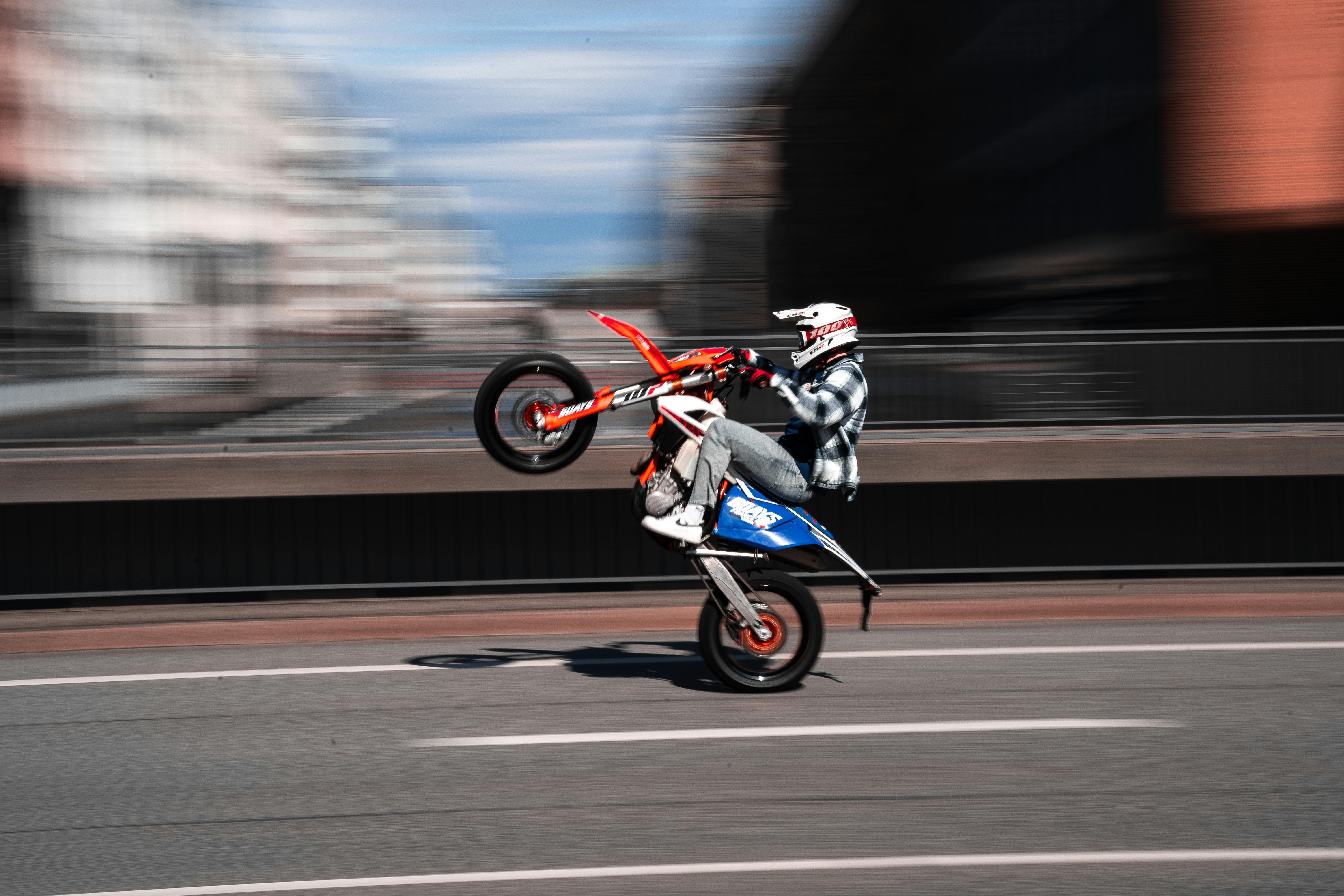 Supermoto Rider is Cornering Graphic by jellybox999 · Creative Fabrica