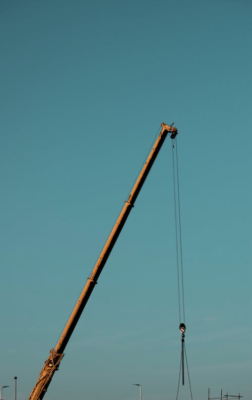 Clear Sky over Construction Crane