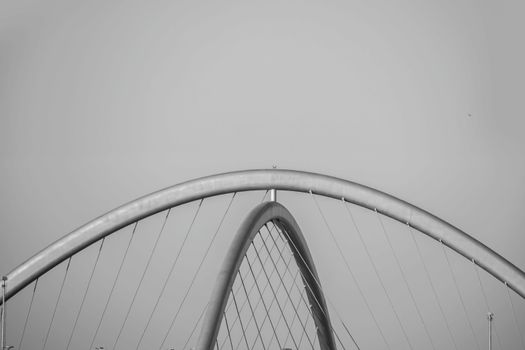 Top of Bridge in Black and White