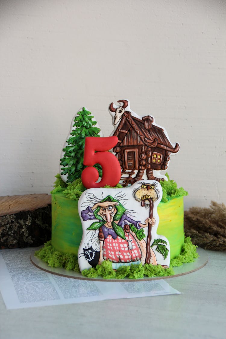 Witch On Birthday Cake