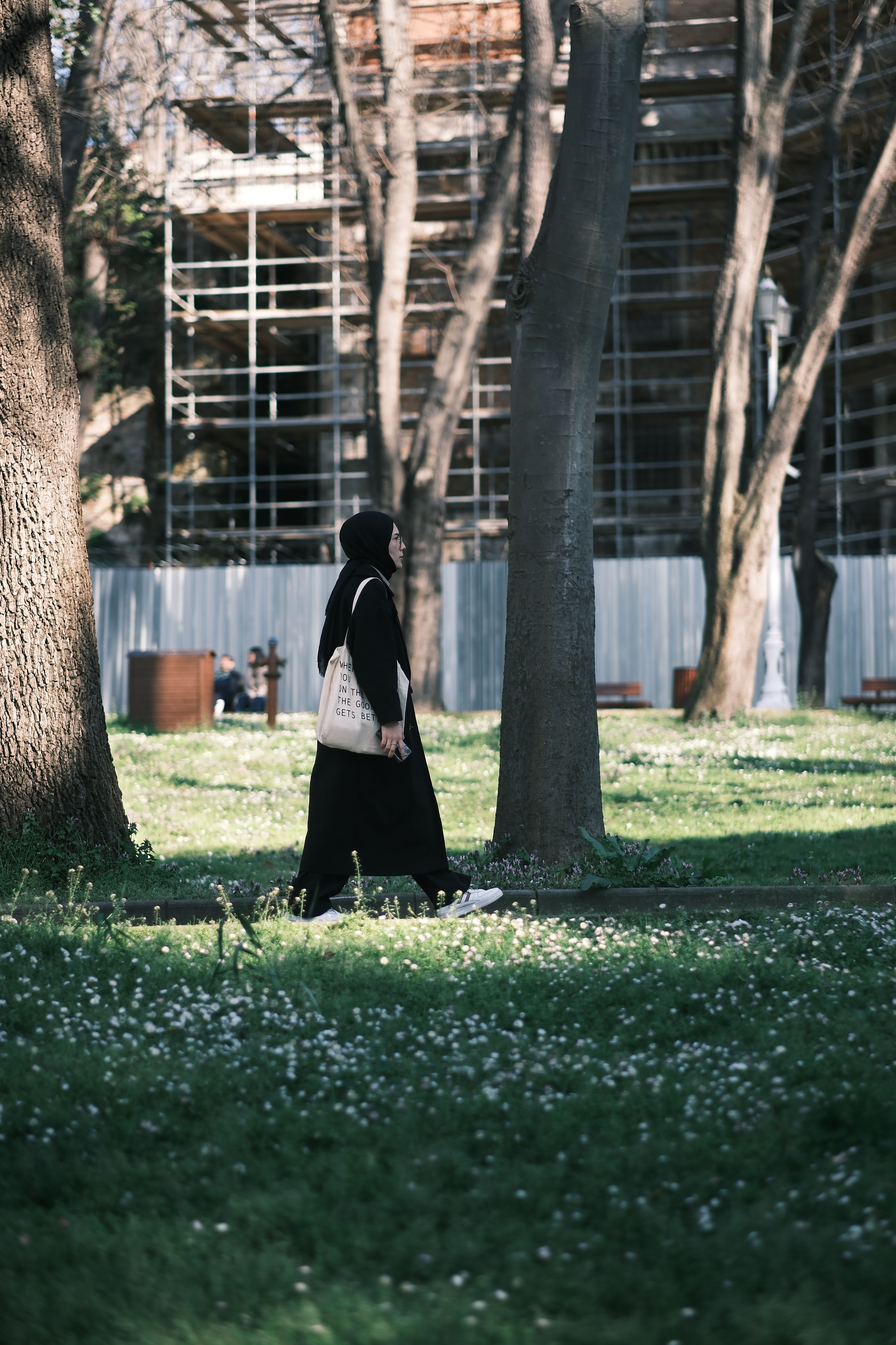 Woman Standing by a Tree in a Park · Free Stock Photo