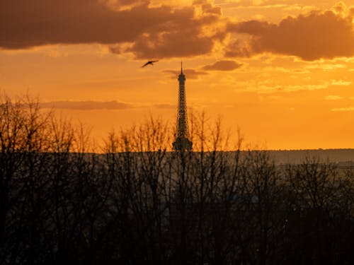 Clouds on Yellow Sky at Sunset