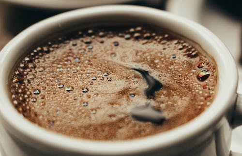 Close Upfoto Van Zwarte Koffie