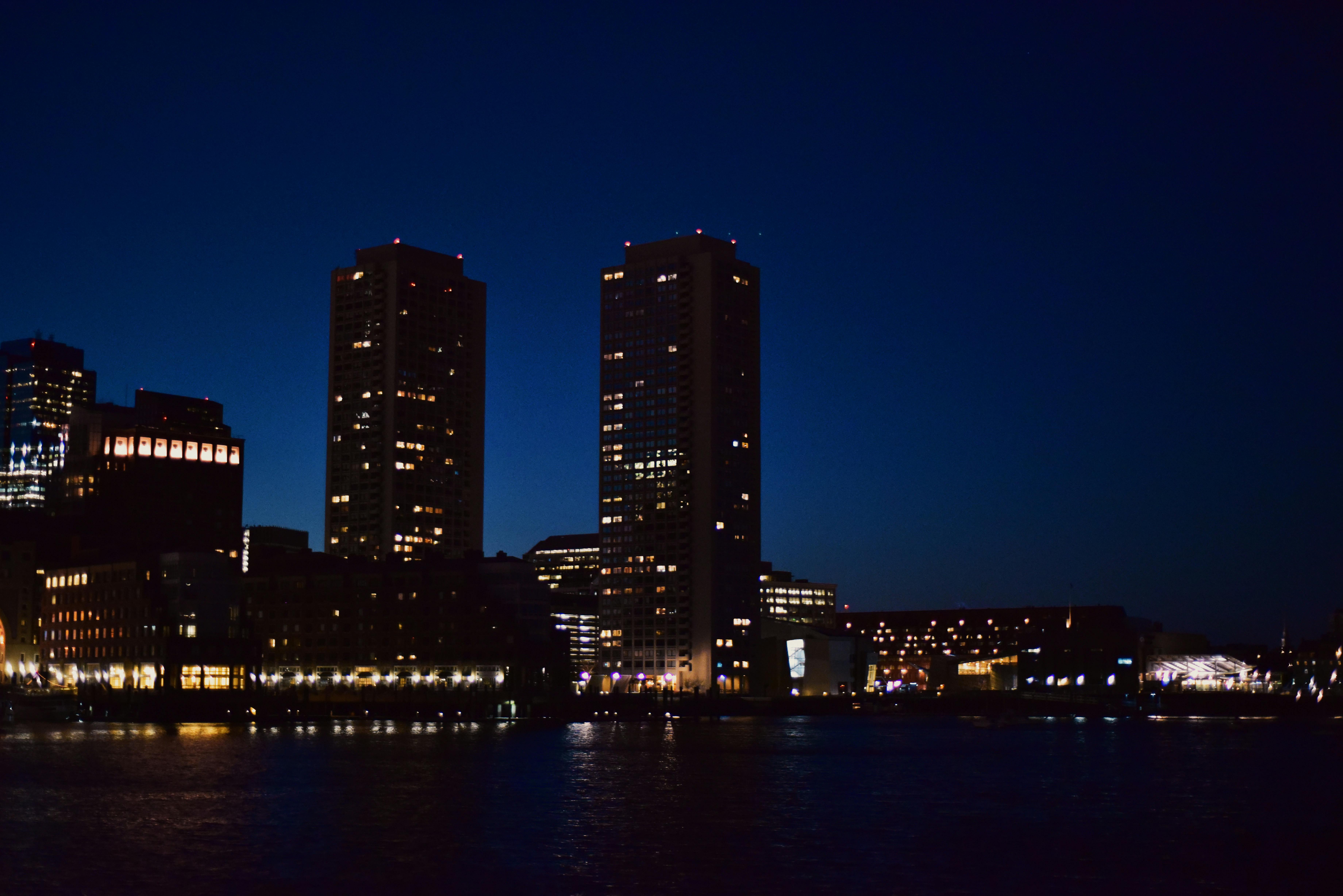 Free stock photo of night boston, night city, night view