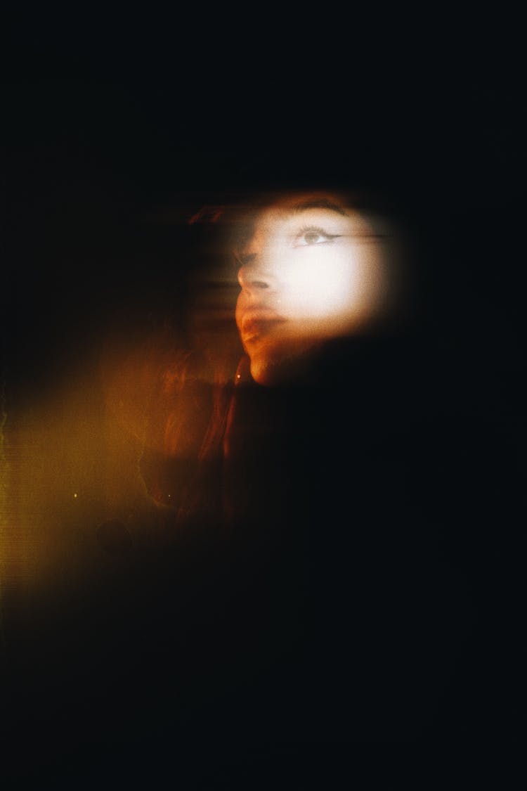 Blurred Woman At Night