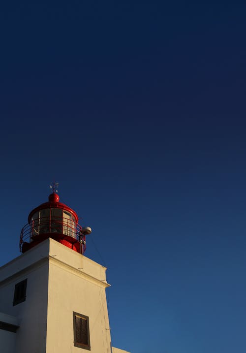 Clear, Blue Sky over Lighthouse