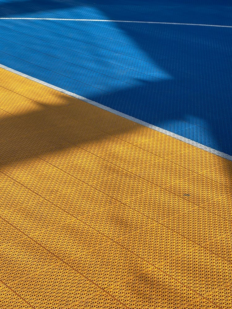 Close-up Of A Surface Of The Sports Court 