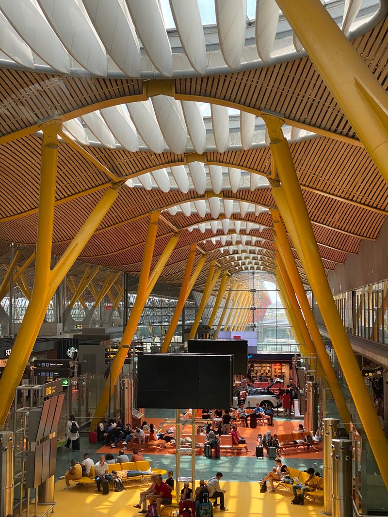 Modern airport terminal interior