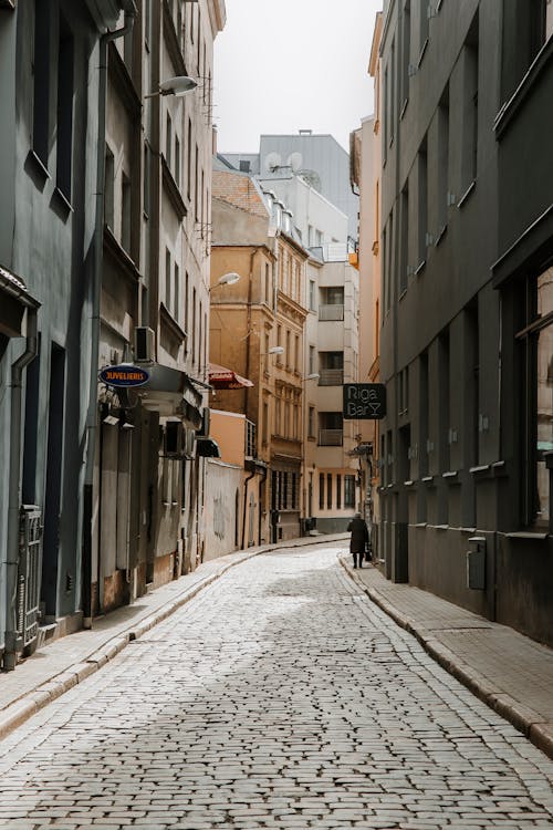 Narrow Cobblestone Street