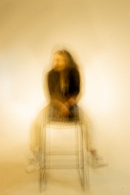 Studio Shot of Woman in Blur