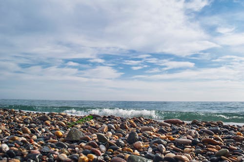 Stony Beach along Sea