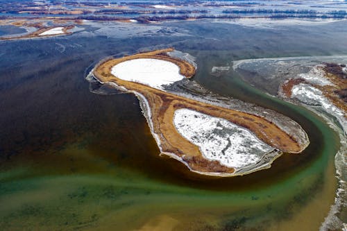 Bird's Eye-view Photography of Island