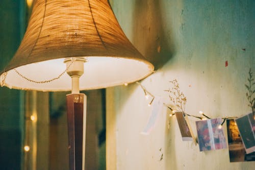 Free Table Lamp Turned-on Stock Photo
