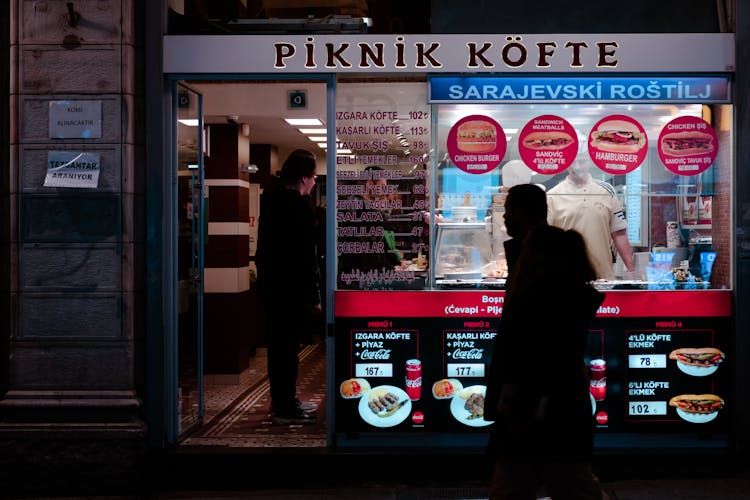 Turkish Restaurant At Night