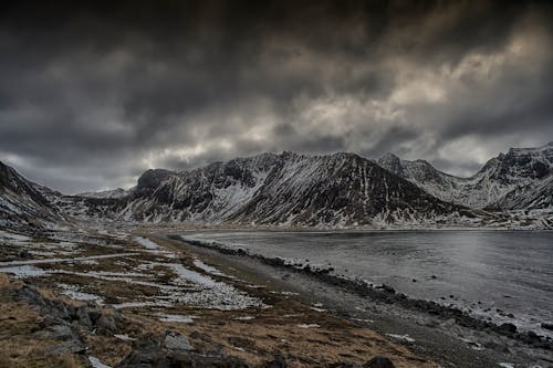 山, 岩石海岸, 峽灣 的 免费素材图片