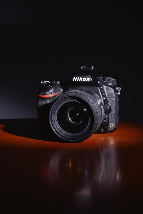 Close-up of a Nikon SLR Camera 