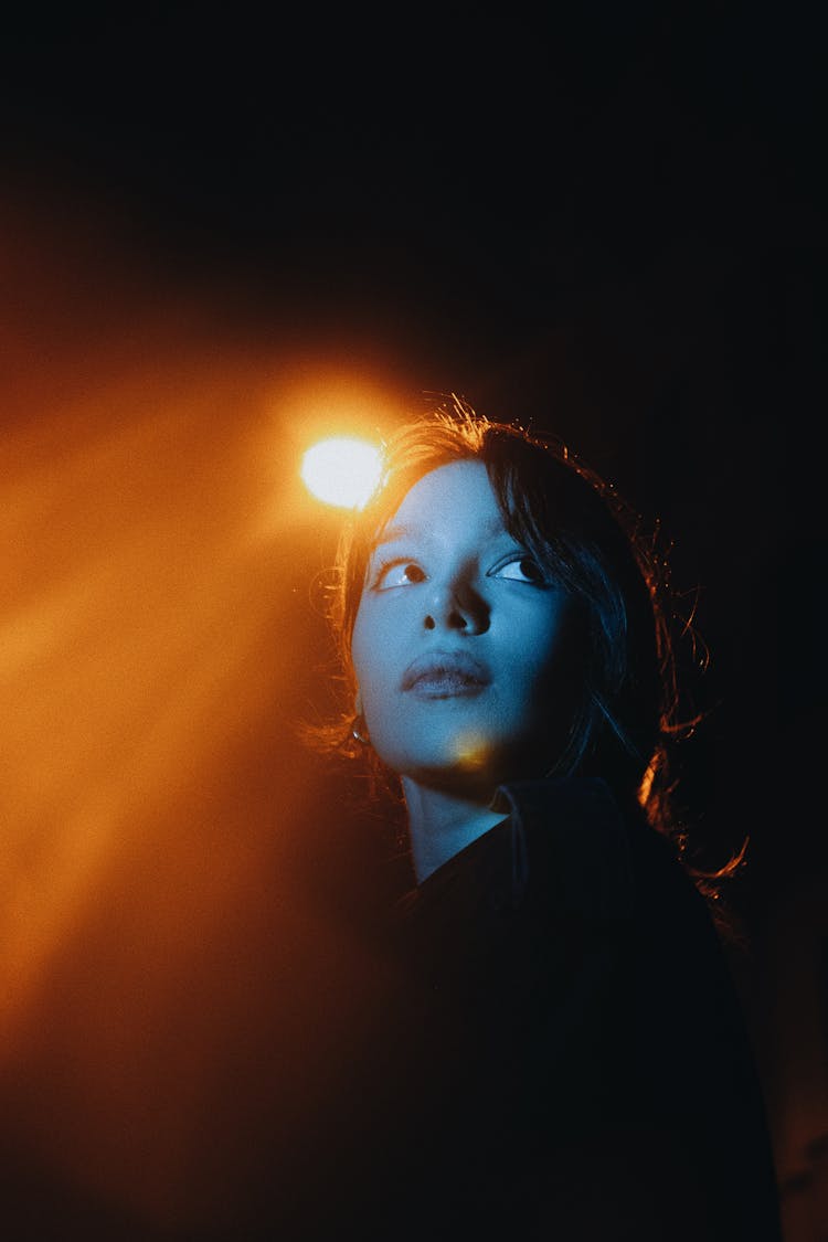 Light Behind Woman Face