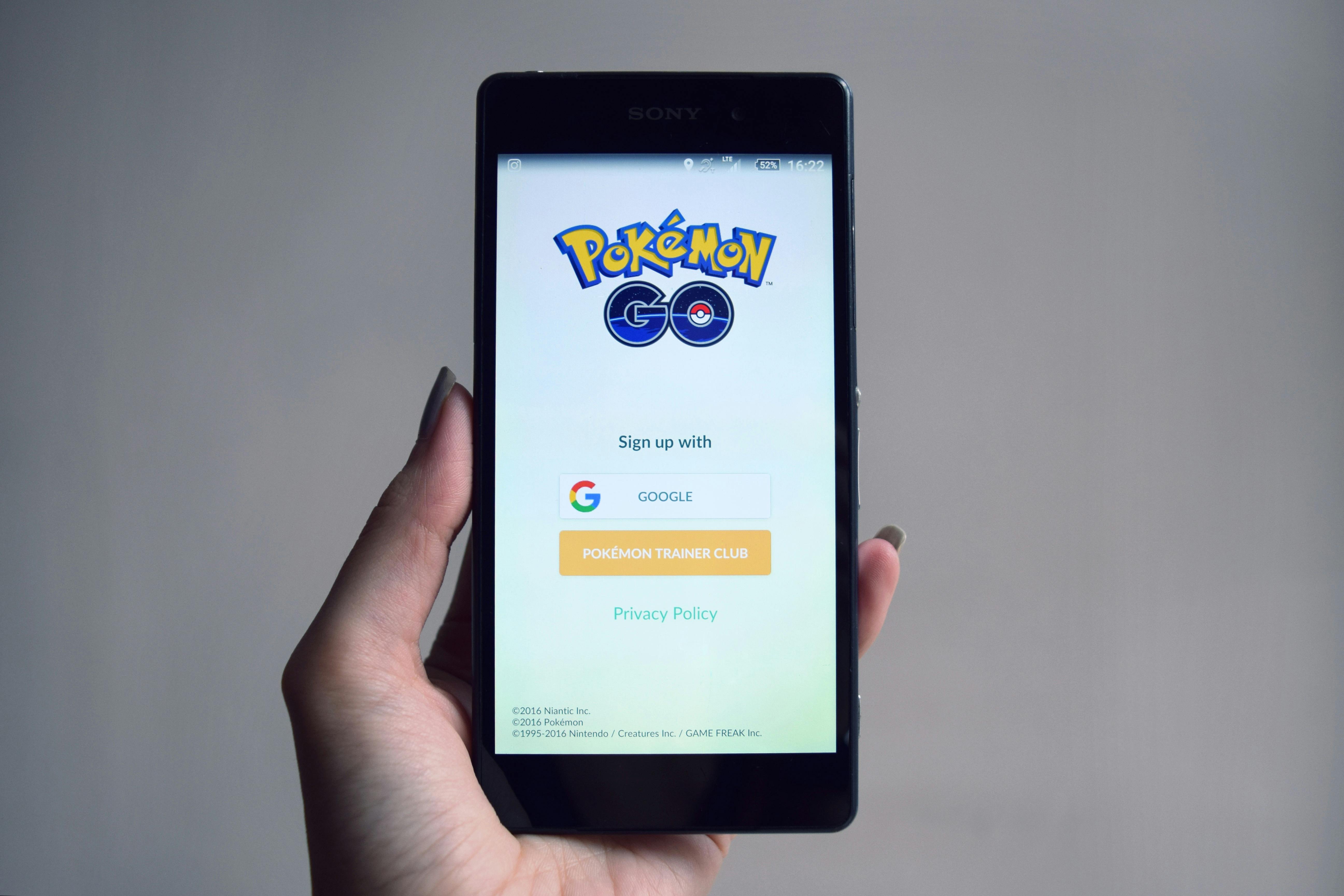 Pokemon Go Application on Smartphone Screen · Free Stock Photo