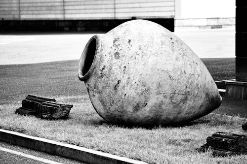 Free Vase Lying Down on Grass Stock Photo