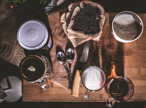 Fotobanka s bezplatnými fotkami na tému chlieb, drevený, džem