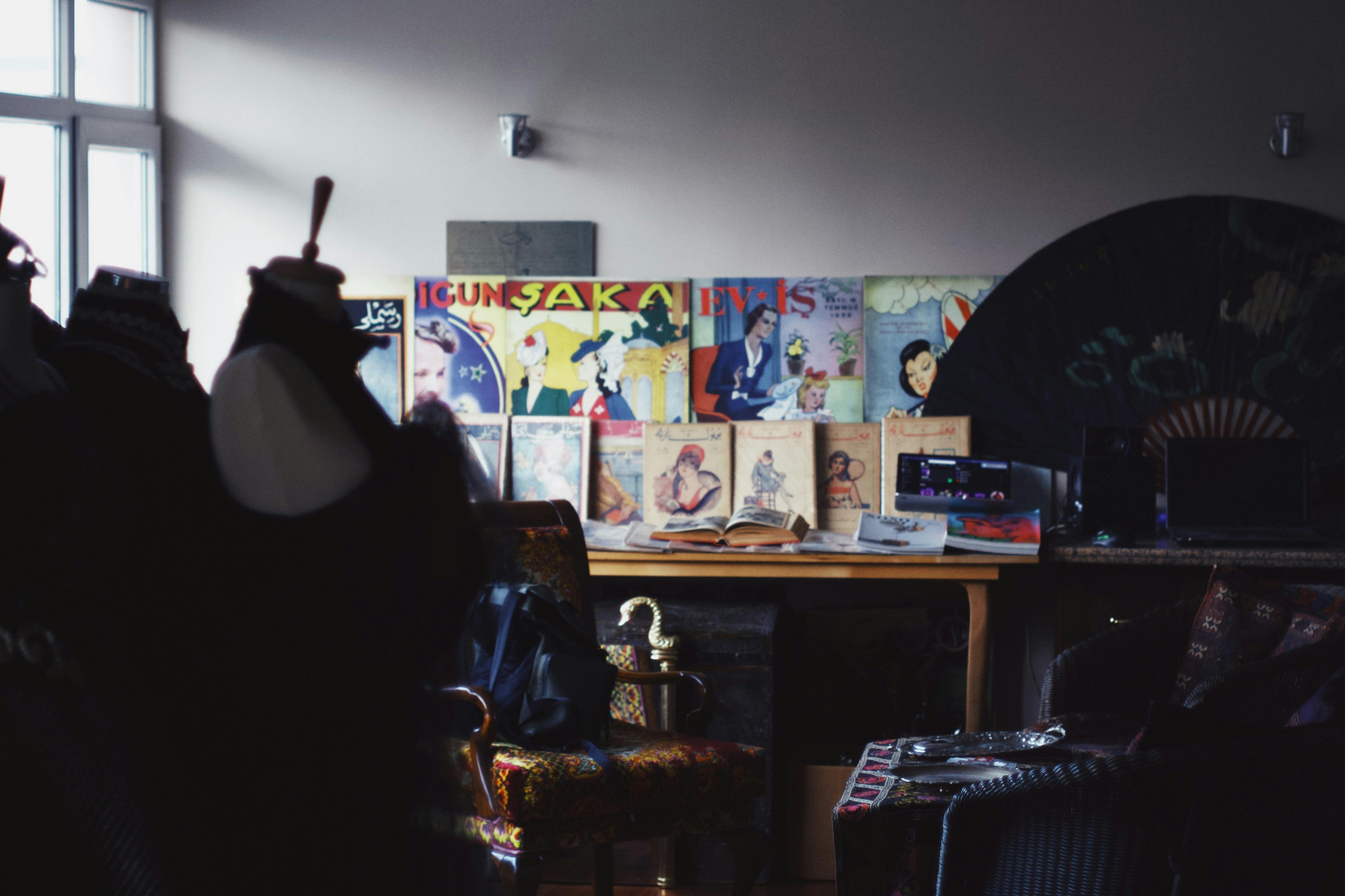 Business professionals networking at exhibition stand in Hong Kong conference hall