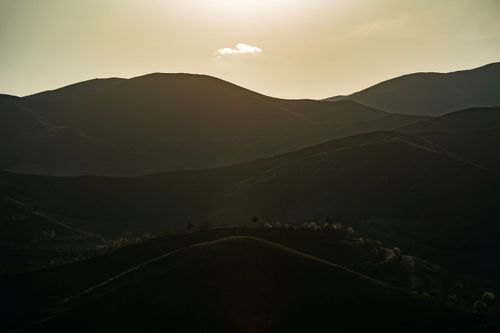 Hills Landscape in Black and White · Free Stock Photo