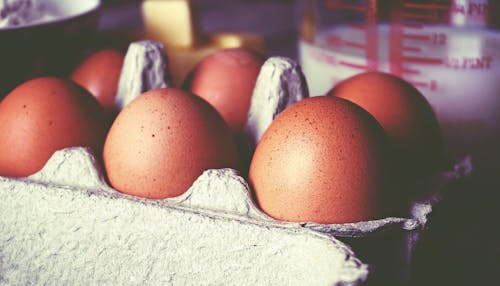 Free Close-Up Photo of Eggs On Egg Carton Stock Photo